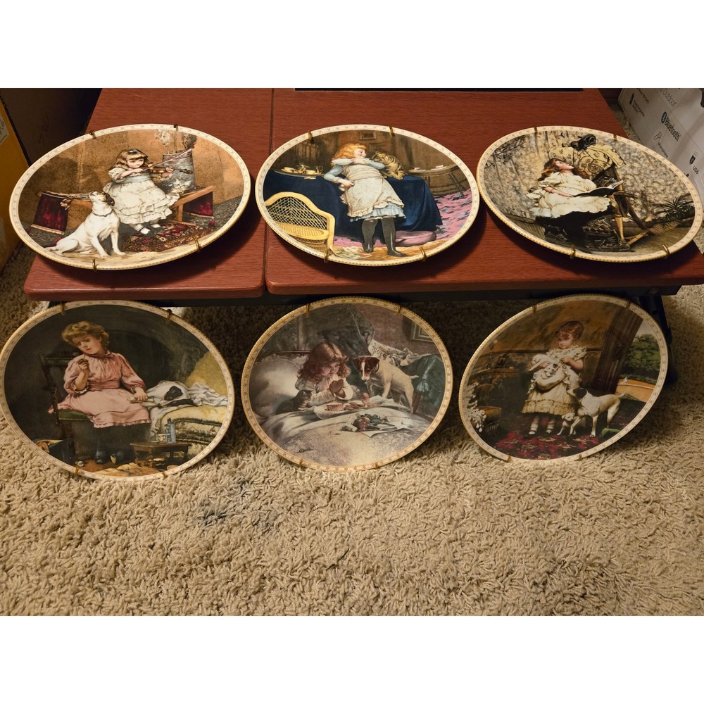 Royal Doulton Victorian Childhood Collector Plates Charles Burton Barber‎ Set